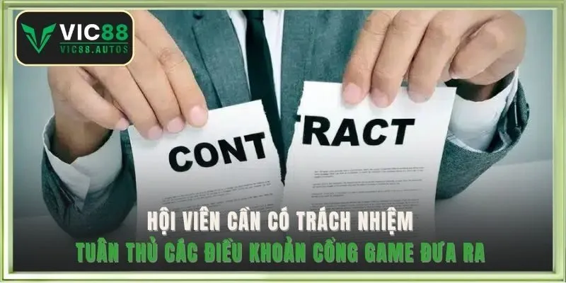 Hội viên cần có trách nhiệm tuân thủ các điều khoản cổng game đưa ra 
