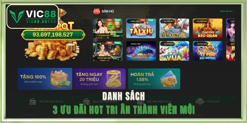 Danh sách 3 ưu đãi hot tri ân thành viên mới